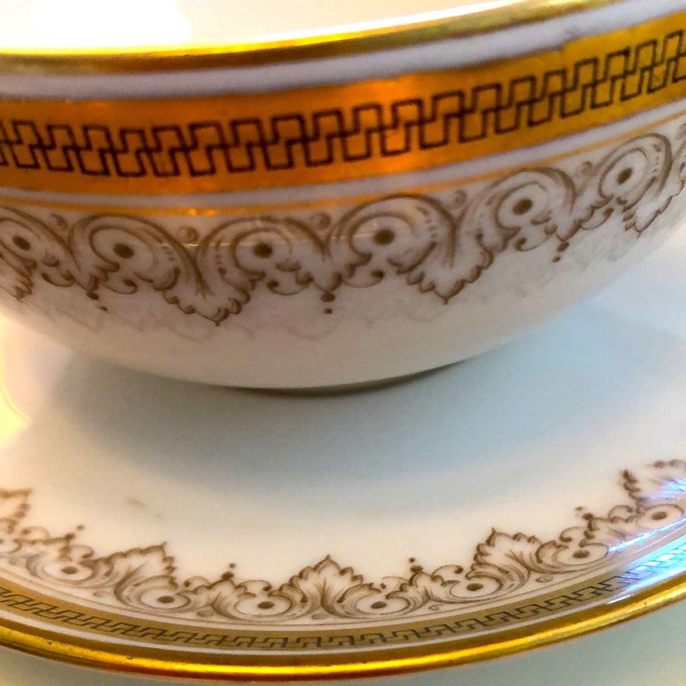 GRATIS- EUC- Pristine PL Limoges France, M. Redon Teacup & Saucer - Picture 8 of 13